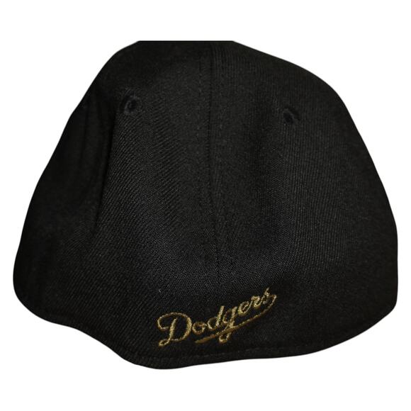 New Era 39THIRY Los Angeles Dodgers Hat Black Camo LA Logo Gold Stars Fitted Cap - Picture 4 of 6